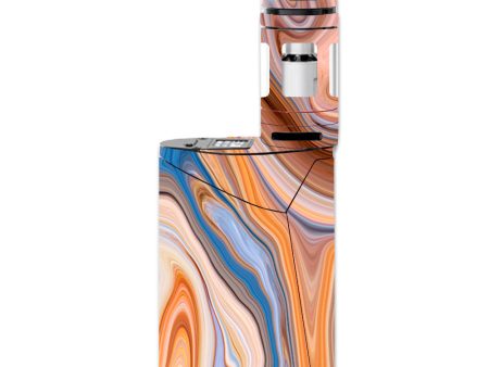 Brown Blue Marble Glass Smok GX350 Skin on Sale