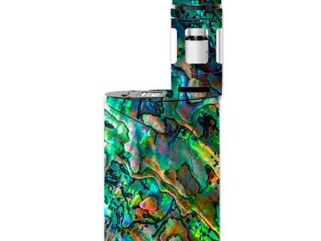 Abalone Shell Swirl Neon Green Opalescent Smok GX350 Skin Fashion