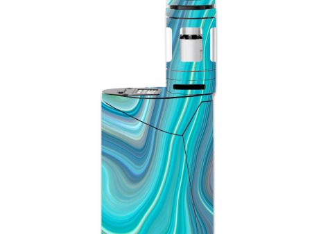 Blue Glass Marble Stone Geode Smok GX350 Skin on Sale