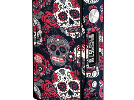 Sugar Skulls Red Black Dia De Los Voopoo Drag 157w Skin For Discount