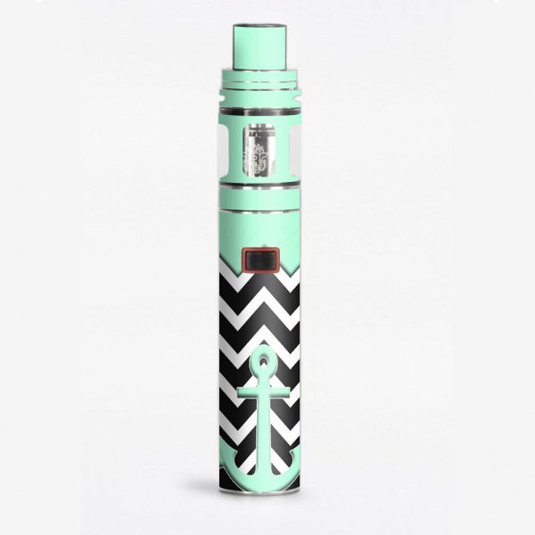 Teal  Black Chevron  Anchor Smok Stick X8 Skin Cheap