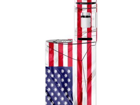 American Flag Pot Leaf Stars Marijuana Smok GX350 Skin Cheap