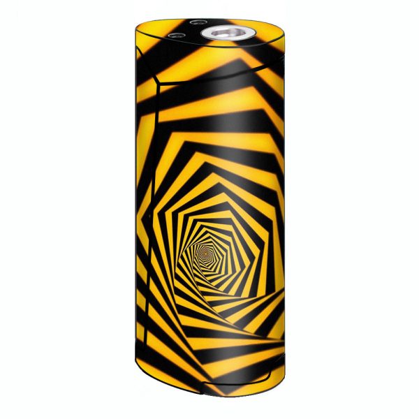 Black Yellow Trippy Pattern Smok Priv V8 60w Skin Online now