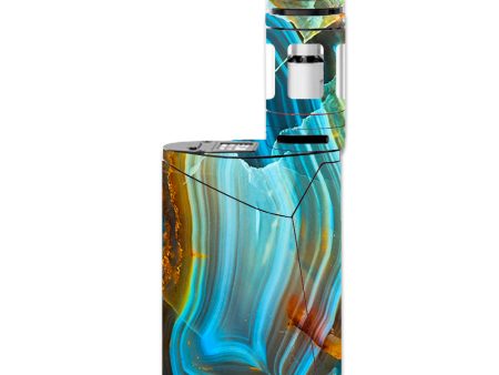 Beautiful Geode Precious Stone Blue Brown Smok GX350 Skin Sale