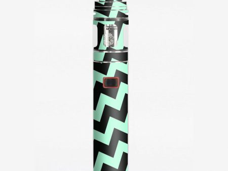 Teal And Black Chevron Smok Stick X8 Skin Sale